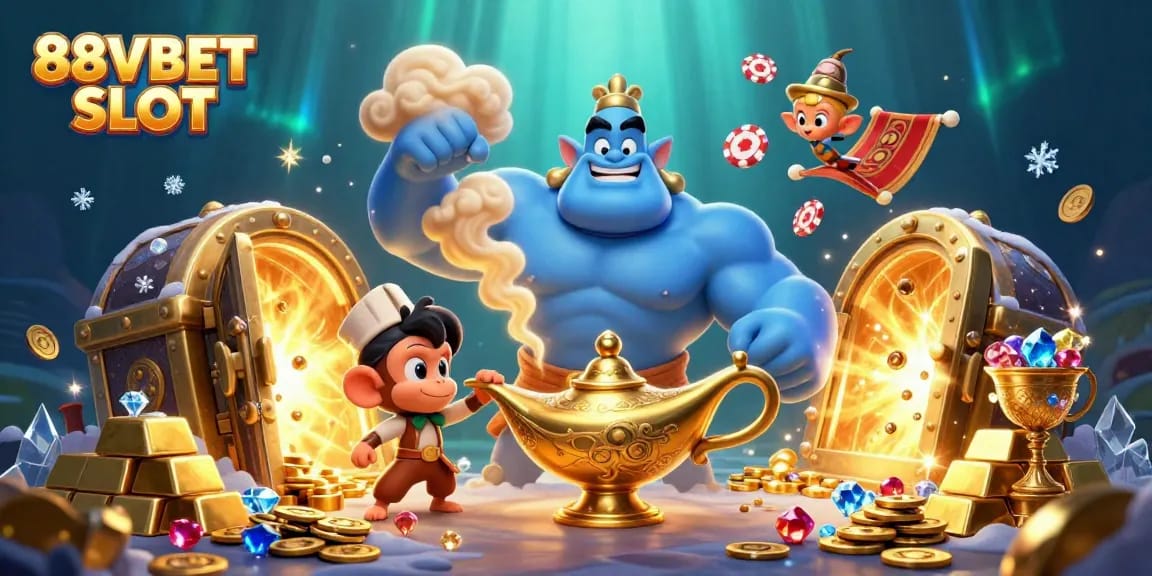 Experience the thrill with 88VBET SLOT as mystical characters unveil treasures and gaming excitement.