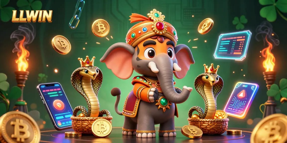 Experience thrilling wins at LLWIN with vibrant illustrations of a digital casino adventure featuring exotic characters.