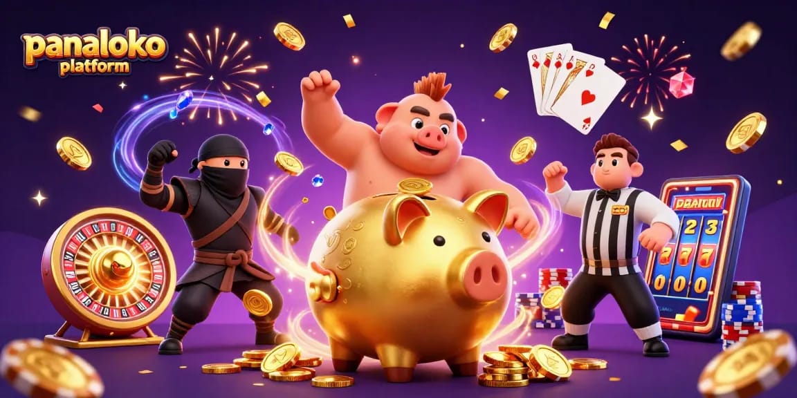 Engage with the panaloko platform through thrilling gaming adventures featuring golden piggy bank sumo wrestler.