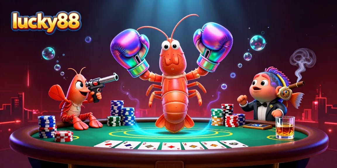 Experience the excitement of lucky88 with dynamic poker action and vibrant characters in a casino scene.
