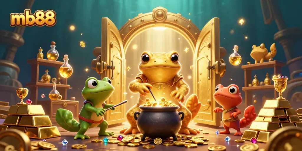 Engage with mb88's golden gaming realm, where enchanted coins burst forth from alchemical wonders, inviting players to experience thrilling gameplay.