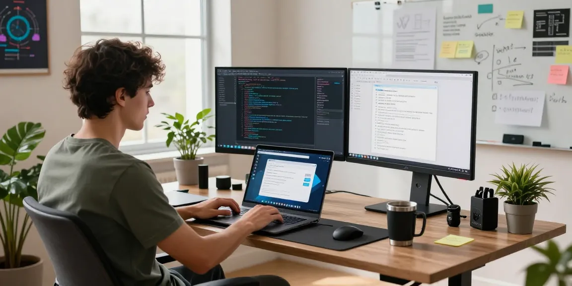 Experience seamless communication as you explore the Telegram download in a modern tech workspace.