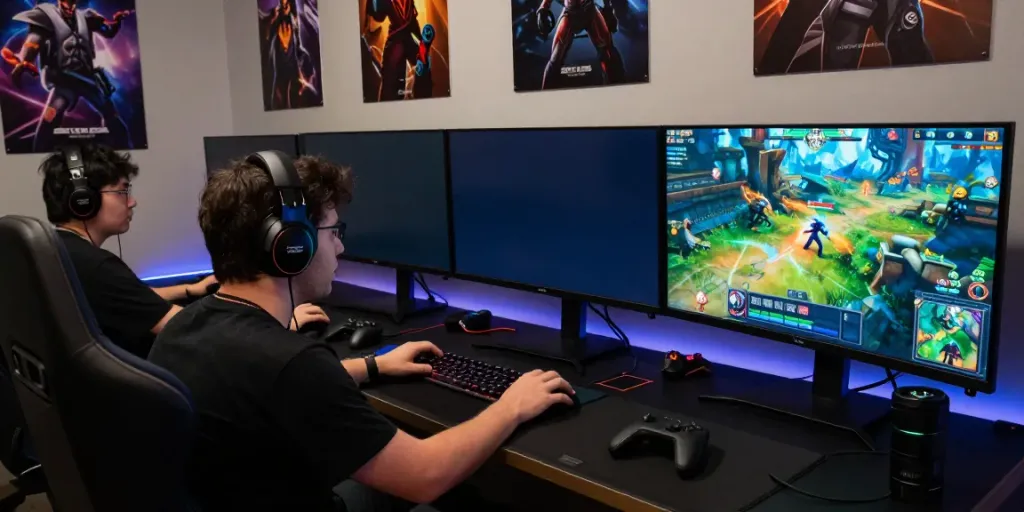 Player battling a new monster in ROKOK88, showcasing gaming intensity and vibrant graphics.