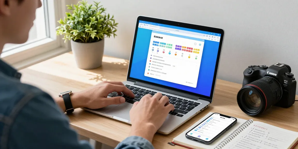 Setting up Telegram Chinese interface on a laptop in a modern workspace.