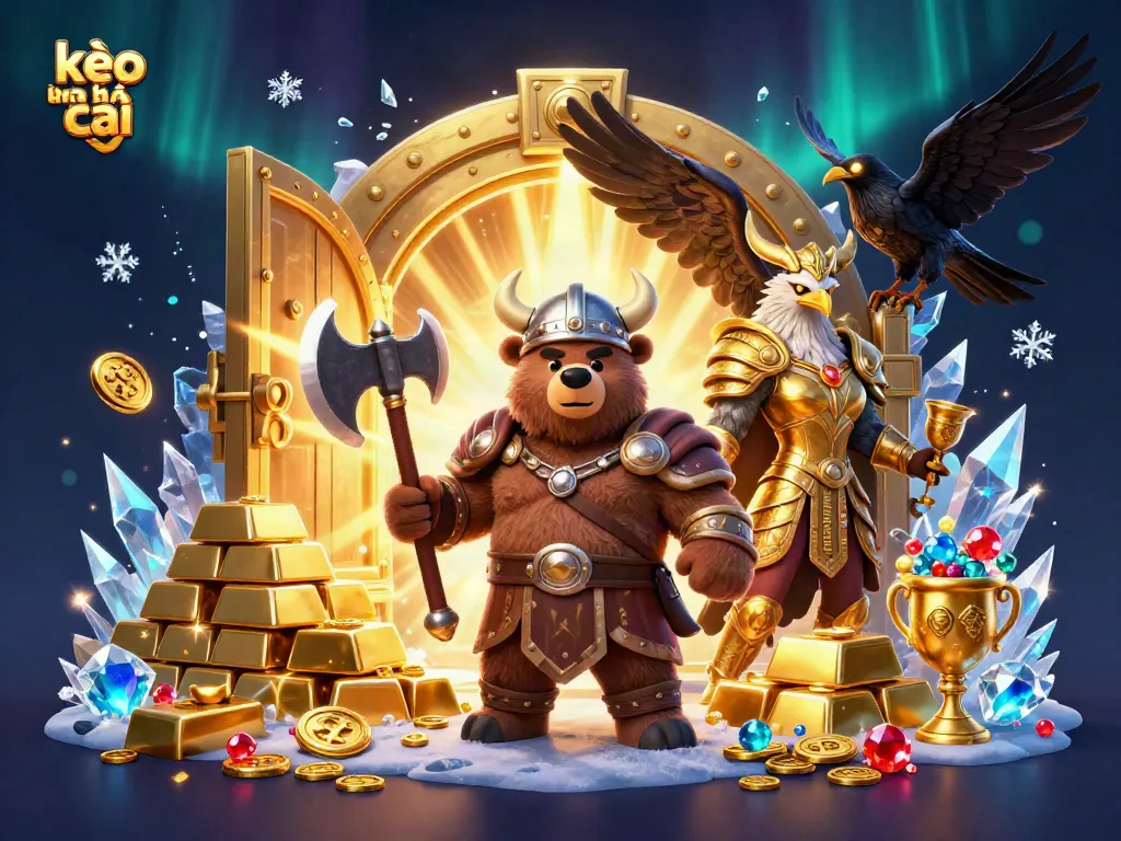 Experience real-time action at kèo nhà cái, where Viking warriors and treasure burst with excitement!