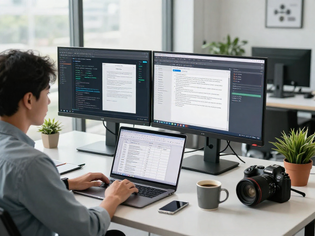 Document fraud detection analysis in modern office with AI tools and focused analyst.