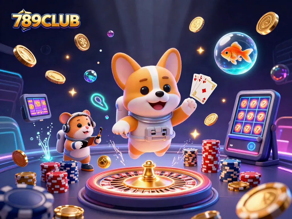 Win big at 789CLUB as corgi astronauts explore a vibrant casino world.