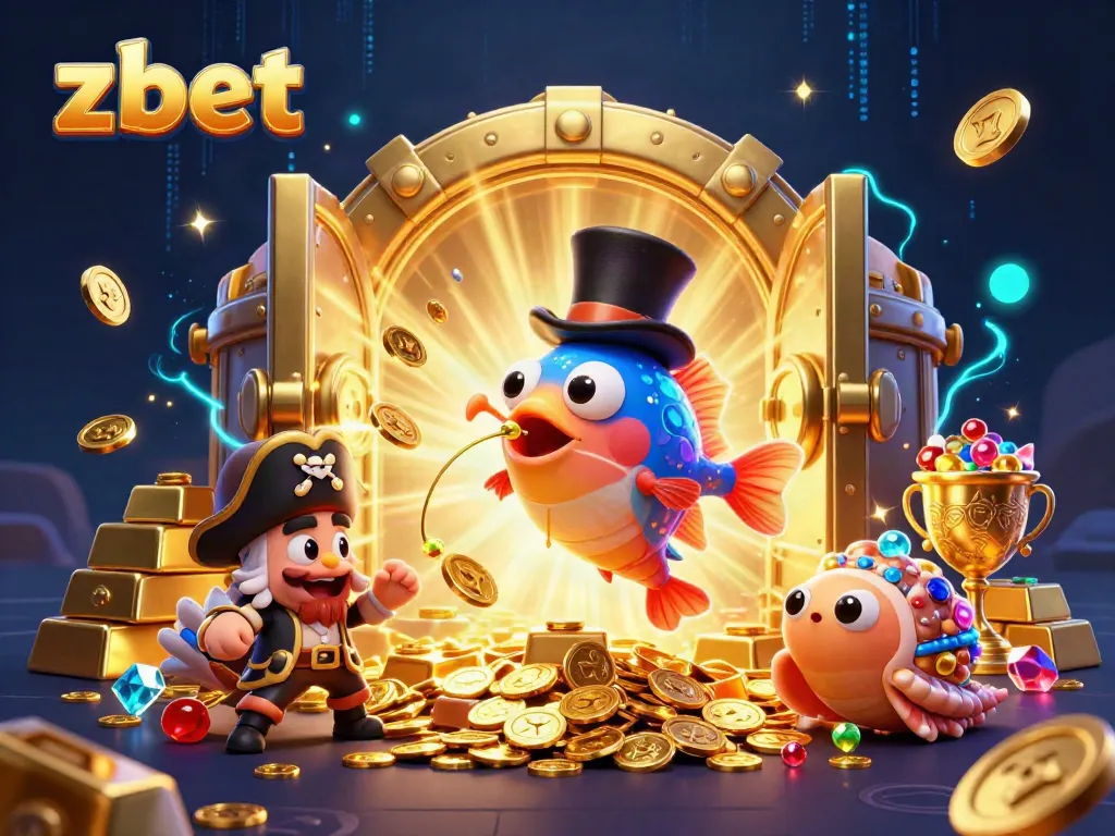 Experience the vibrant energy of zbet with its colorful casino-themed characters and treasure elements.