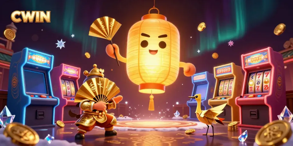 CWIN players enjoy vibrant and dynamic gaming with a lucky lantern spirit and casino elements.