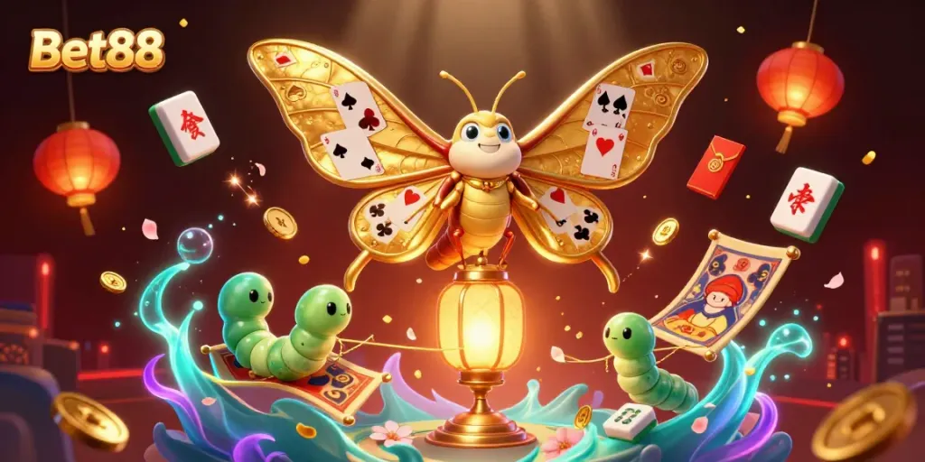 Experience exciting gaming moments at Bet88 with a vibrant 3D casino scene full of action.