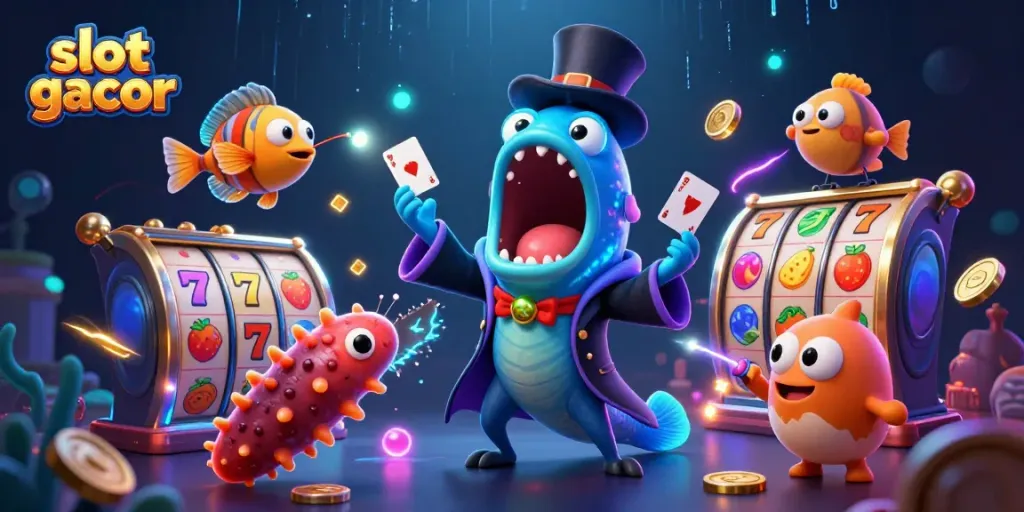Slot gacor menyajikan penampilan mengagumkan dengan ikan gulper dan lure dengan suasana kasino yang cerah.