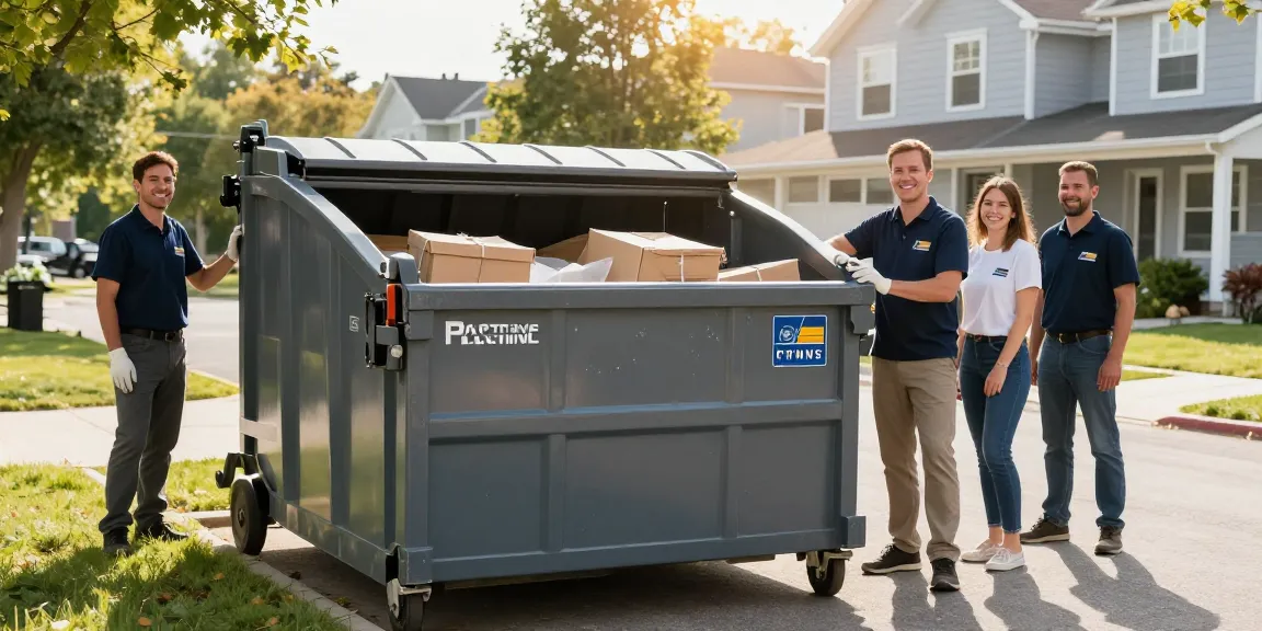 Ottawa Bin Services delivery by trusted local contractors at a residential site, providing quality services for home renovations.