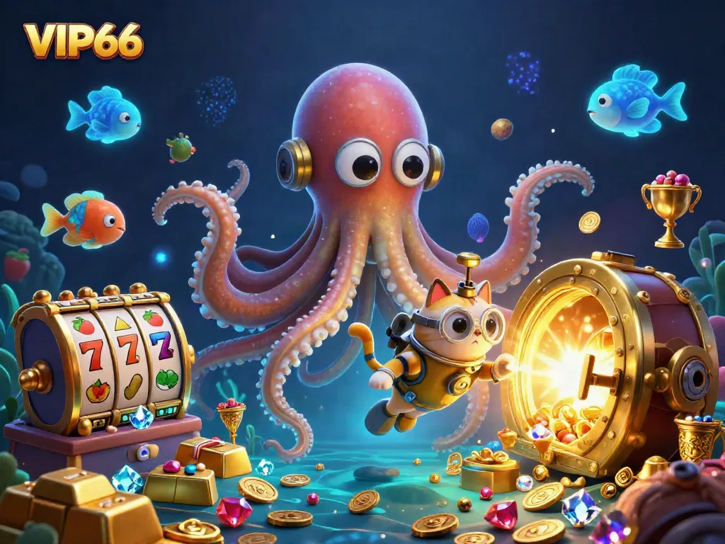 Experience thrilling jackpots with VIP66 while navigating through a magical treasure-filled underwater world.