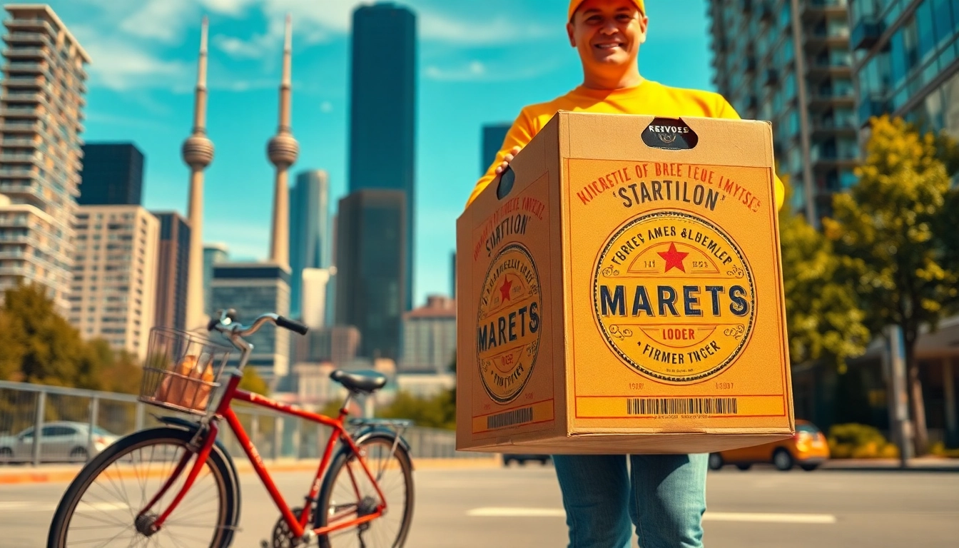 Capture the energy of beer delivery Toronto with a cheerful delivery person carrying beer boxes.