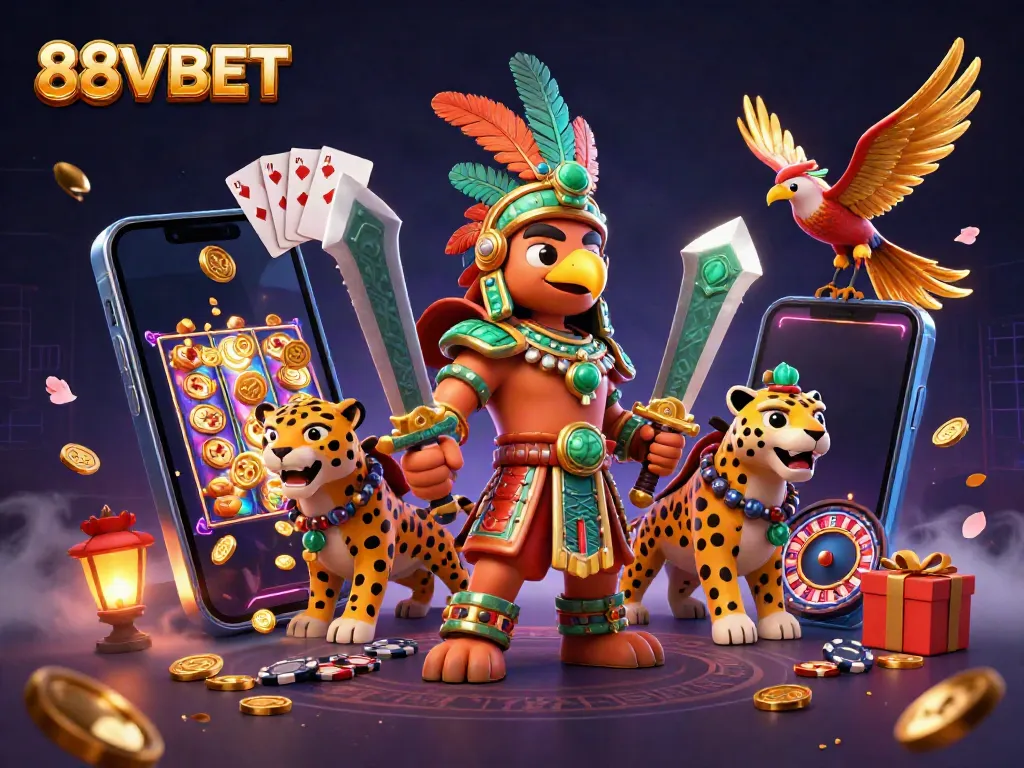Experience exciting gaming with 88VBET through vibrant characters and dynamic casino elements.