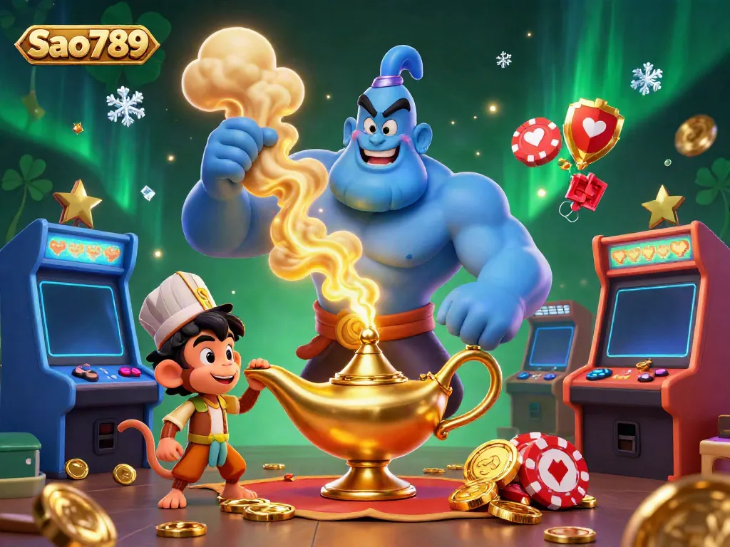 Engage with Sao789 for exciting gameplay with energetic casino elements and a vibrant scene.