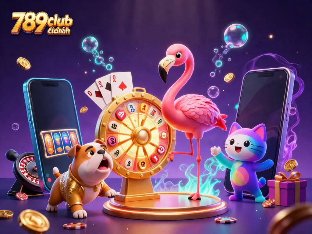 Win exciting prizes with 789club chính hãng while engaging in vibrant casino gameplay featuring colorful slot machines and friendly characters.