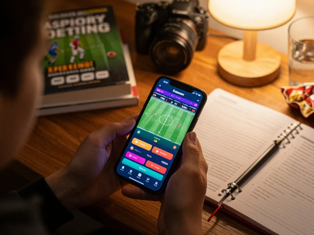 Engaging in online sports betting on 789win smartphone app, placing live bets on football.