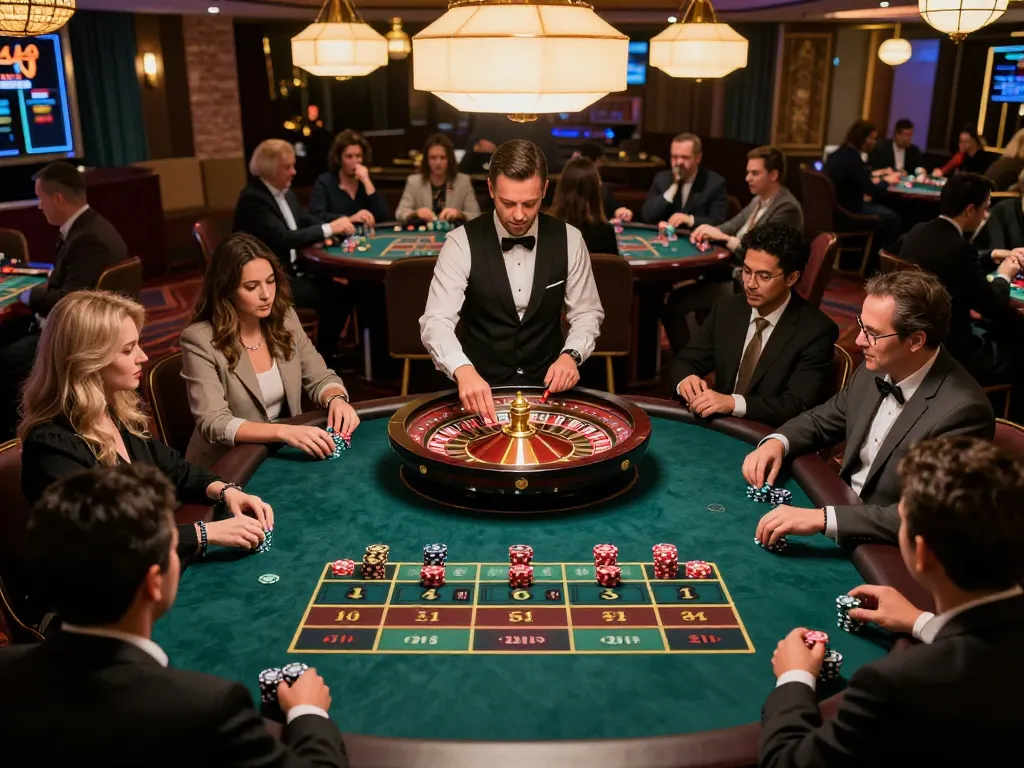 Players engaged in an exciting live dealer roulette game at CK444, showcasing the thrill of the casino experience.