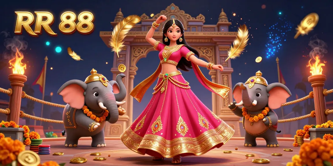 Experience thrilling gaming at RR 88 with vibrant Asian-inspired visuals and rich casino elements.