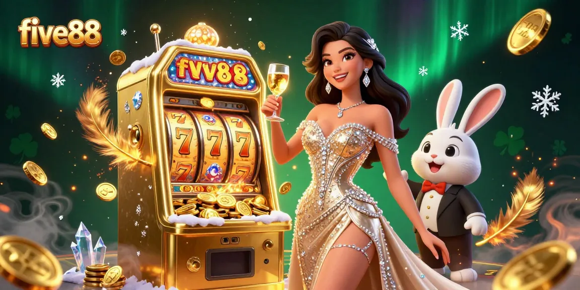 Experience excitement with five88's stunning celebration at a jackpot slot machine.