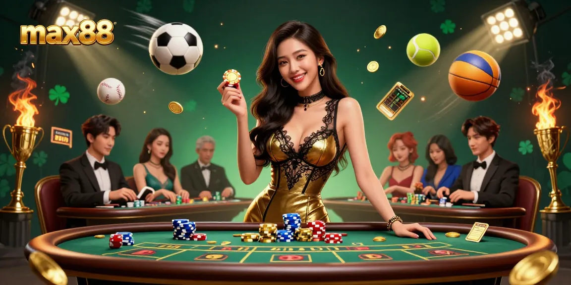 Experience high-stakes gaming action with max88 at an exclusive VIP baccarat table.