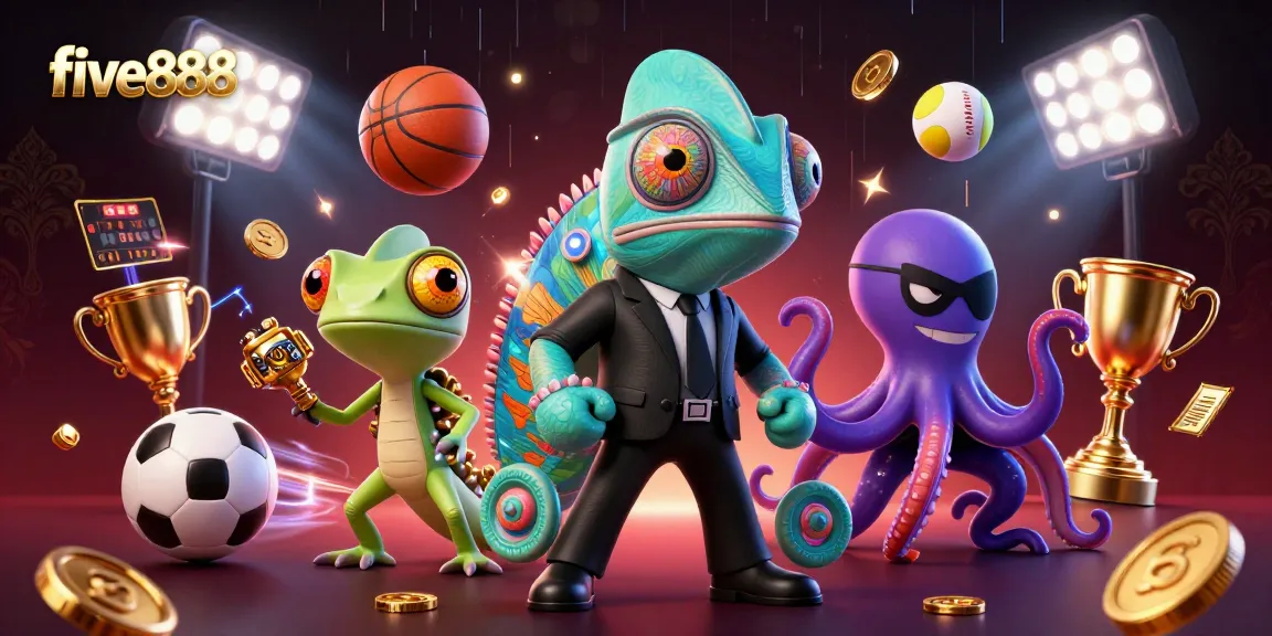 Experience the excitement of five888 with dynamic casino elements and playful characters in action.