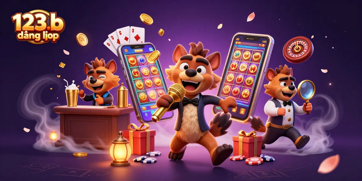 Engage in thrilling gaming action at 123b đăng nhập with vibrant scenes of hyenas in a comedy casino setting.