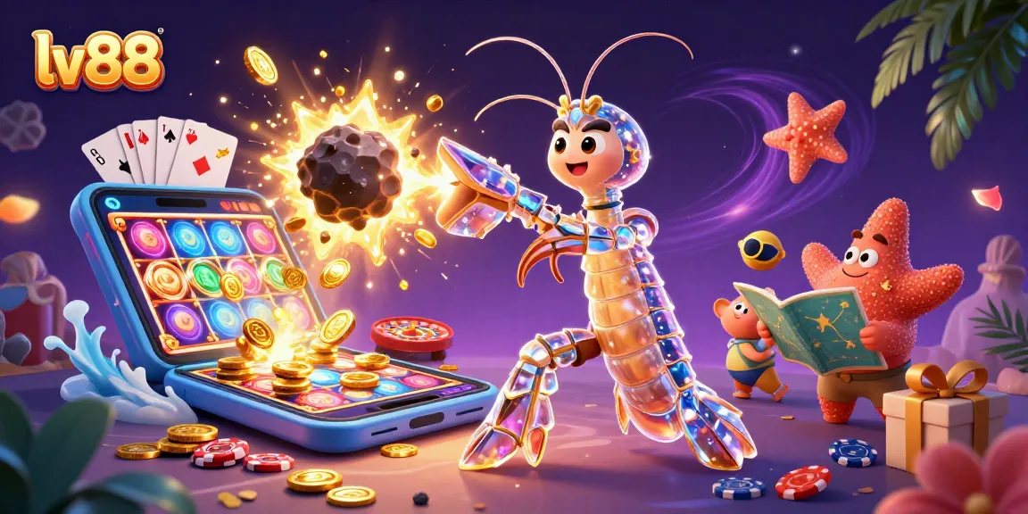 Experience thrilling gameplay at lv88 with dynamic casino elements, golden coins, and a vibrant 3D scene.