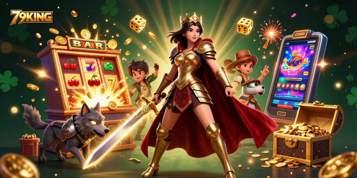 Engage with thrilling 79KING slot adventures amidst vibrant jackpot explosions and casino magic.