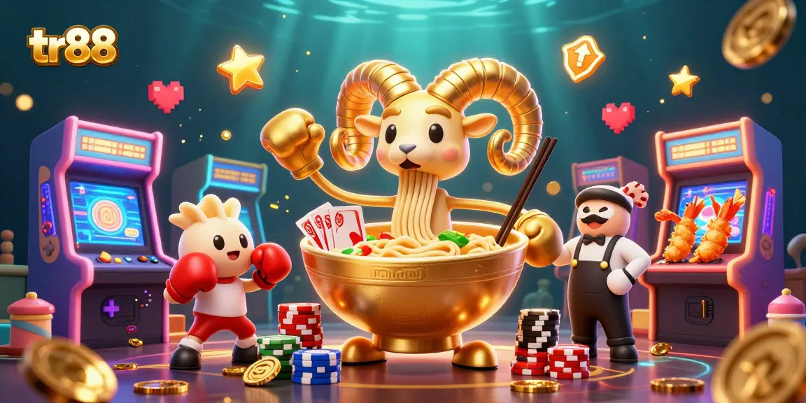 Engage in thrilling gameplay with tr88 at an exciting casino featuring vibrant characters.