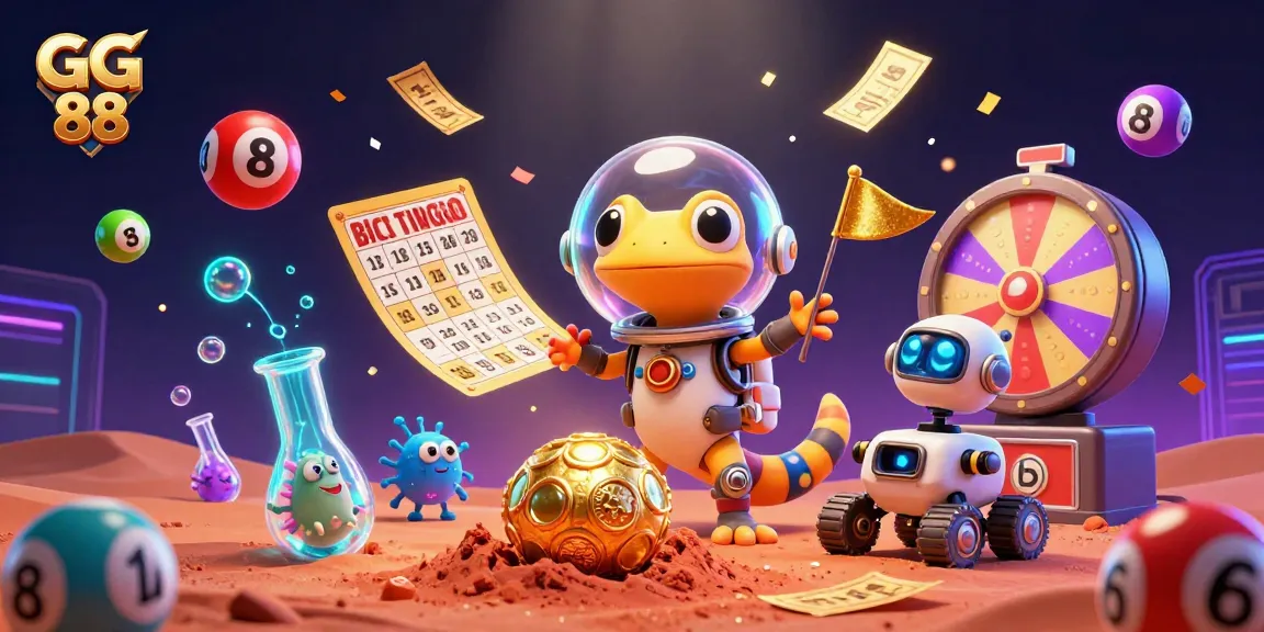 Experience exciting wins at GG 88 with colorful lotteries and vibrant casino elements.