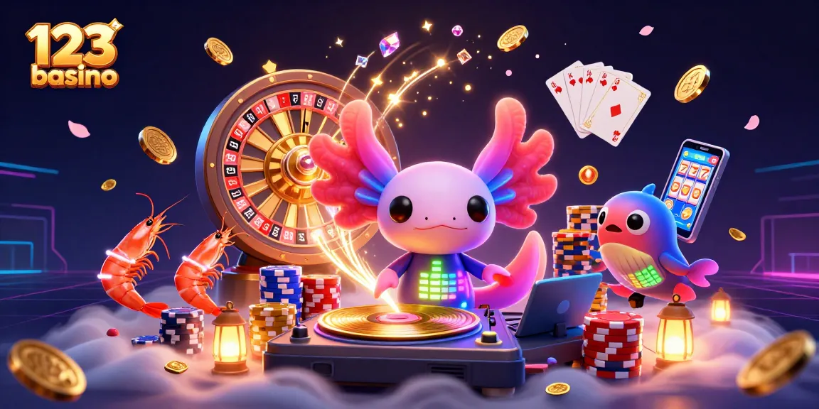 Experience thrilling action at 123b casino surrounded by vibrant characters and dynamic game elements.