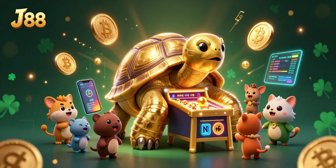 Engage with J 88's exciting offerings in a vibrant 3D casino world with fun elements.