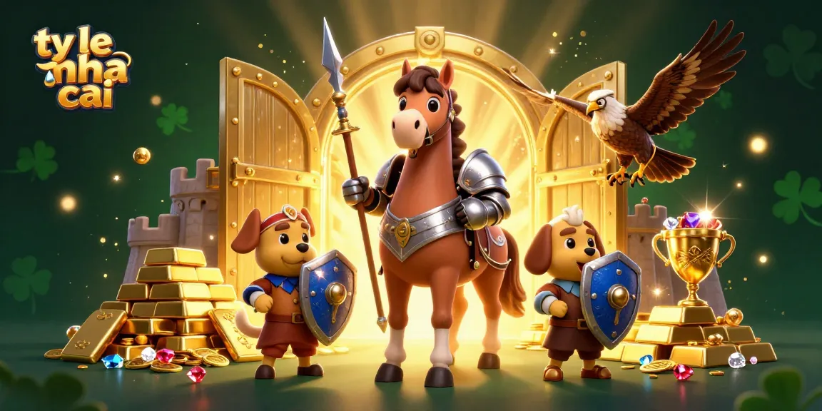 Bet on ty le nha cai with sports-themed animated characters enjoying the richness of a casino.