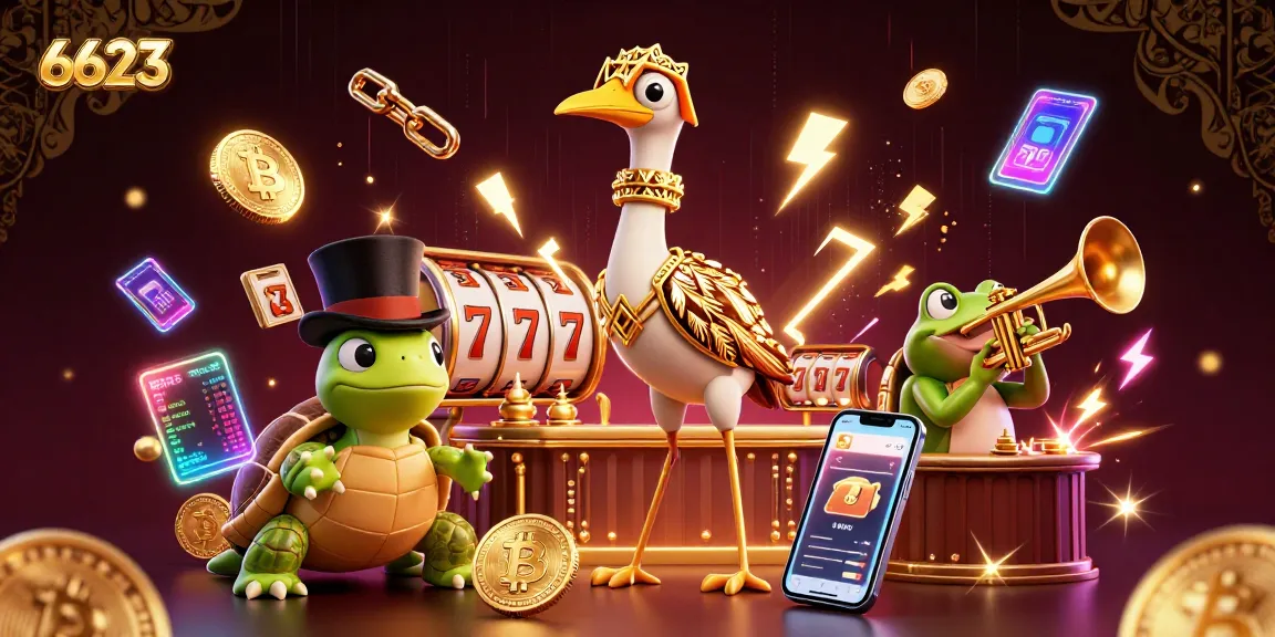 Engage in thrilling gameplay at 6623 with captivating casino scenes and neon lights.