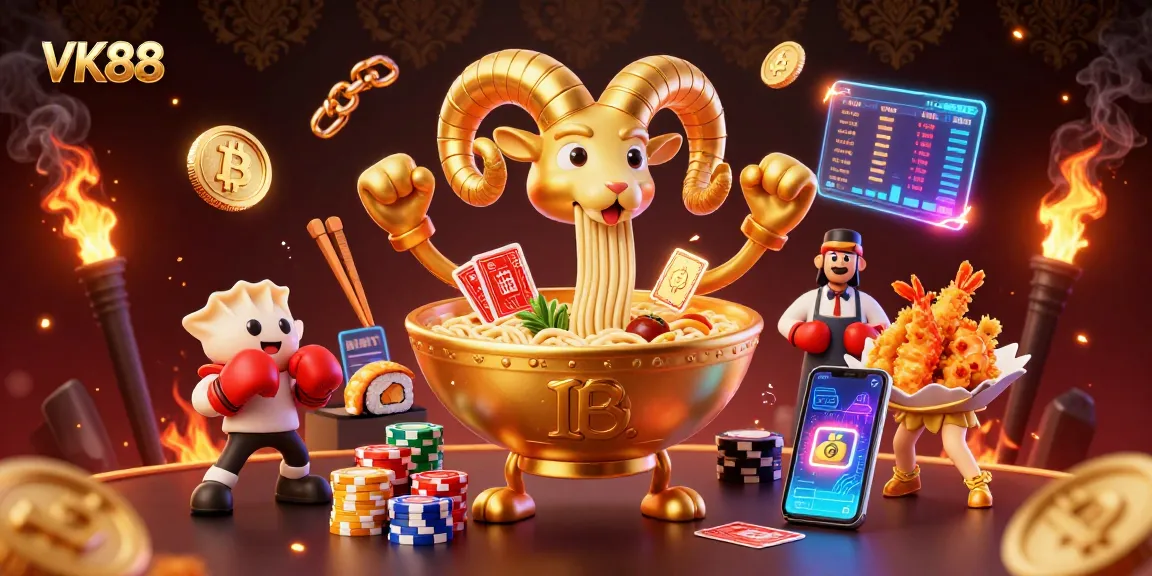 Engage in thrilling gambling at VK88 with vibrant characters and rich visuals showcasing dynamic betting action.