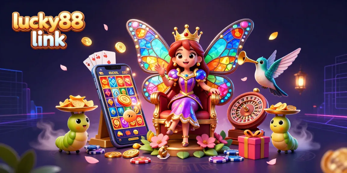 Engage with the exciting lucky88 link as casino elements burst dynamically around a vibrant gambling scene.