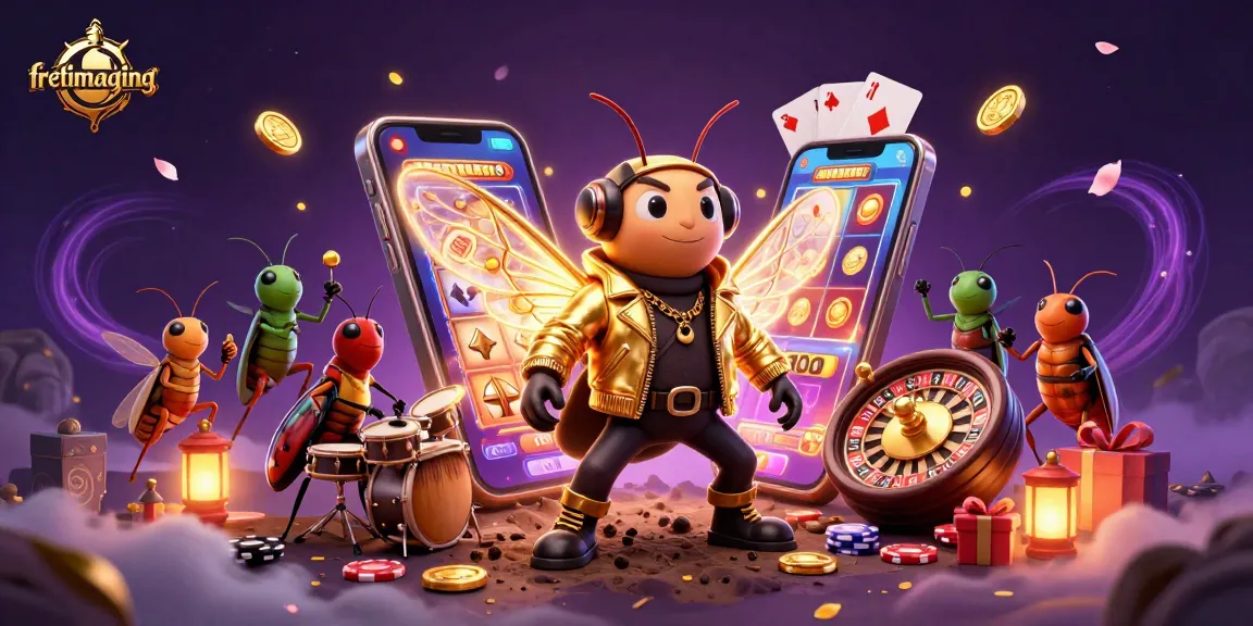 Experience thrilling wins at fretimaging with our vibrant casino scene showcasing a cicada rock star and exciting games.