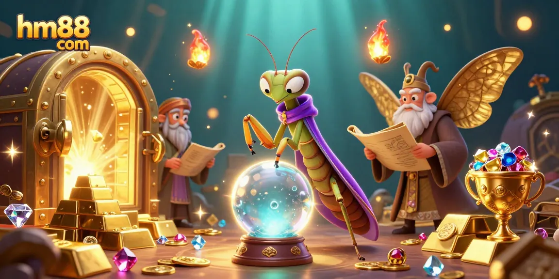 Engage with thrilling rewards at hm88 com, where vibrant casino elements swirl in a mystical 3D scene.