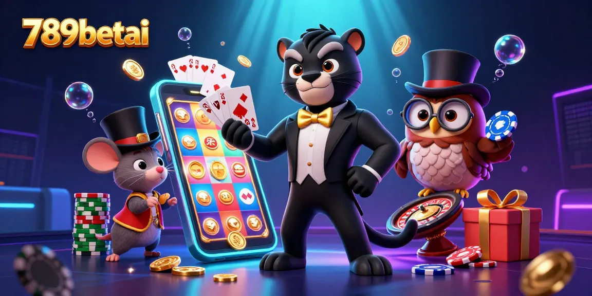 Experience thrilling gaming action at 789betai with a stylish panther dealer and vibrant casino elements.