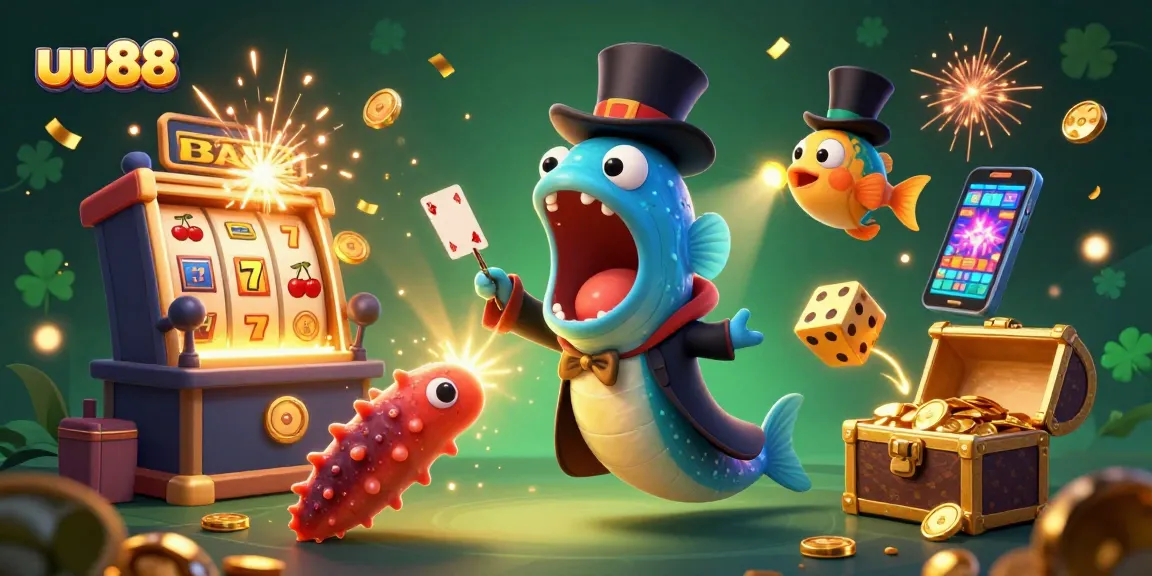 Experience thrilling action at uu88 with vibrant casino games and magical illustrations.