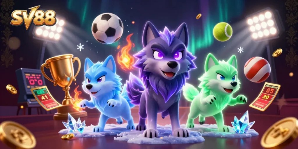 SV88 sports betting leader with dynamic elements, showcasing excitement in gambling