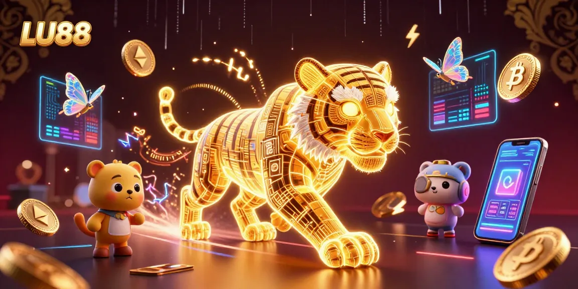Experience the thrill of LU88 in a vibrant digital casino setting with stunning 3D designs.