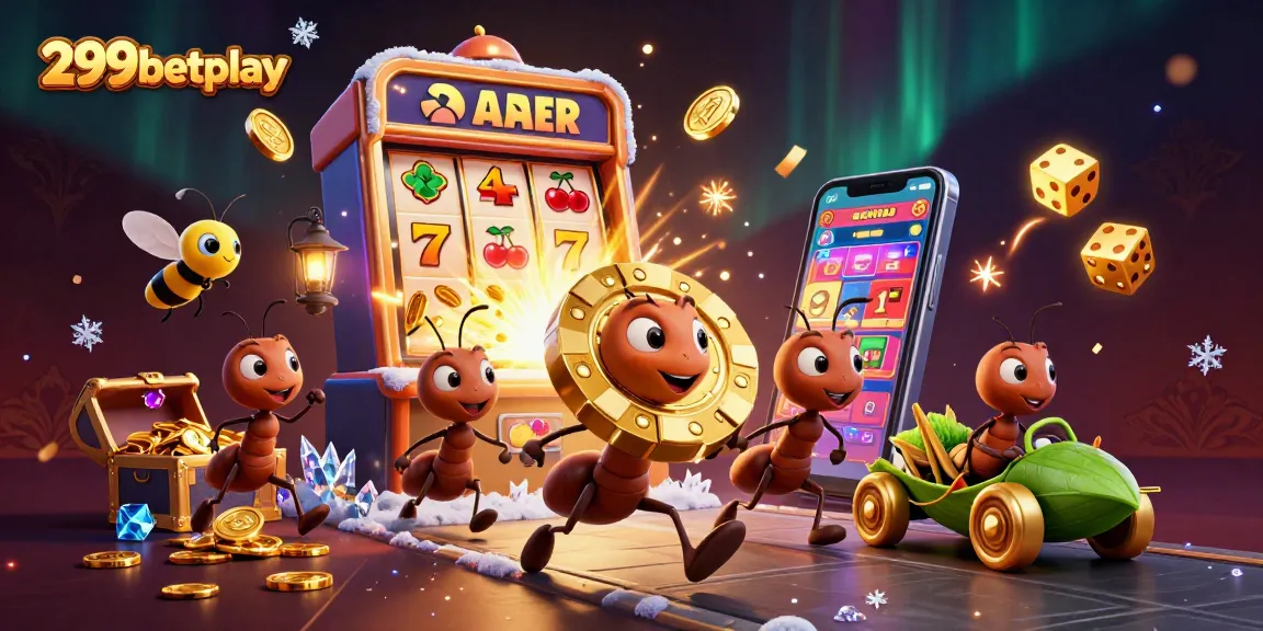 Engage with 299betplay's thrilling heist of a giant poker chip amid a vibrant casino scene.