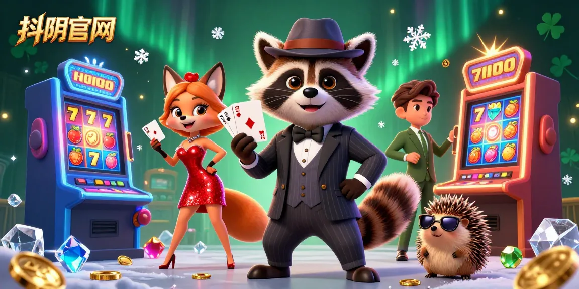 Experience the thrill of winning showcases at 抖阴官网 with vibrant 3D characters and exciting slot machines.
