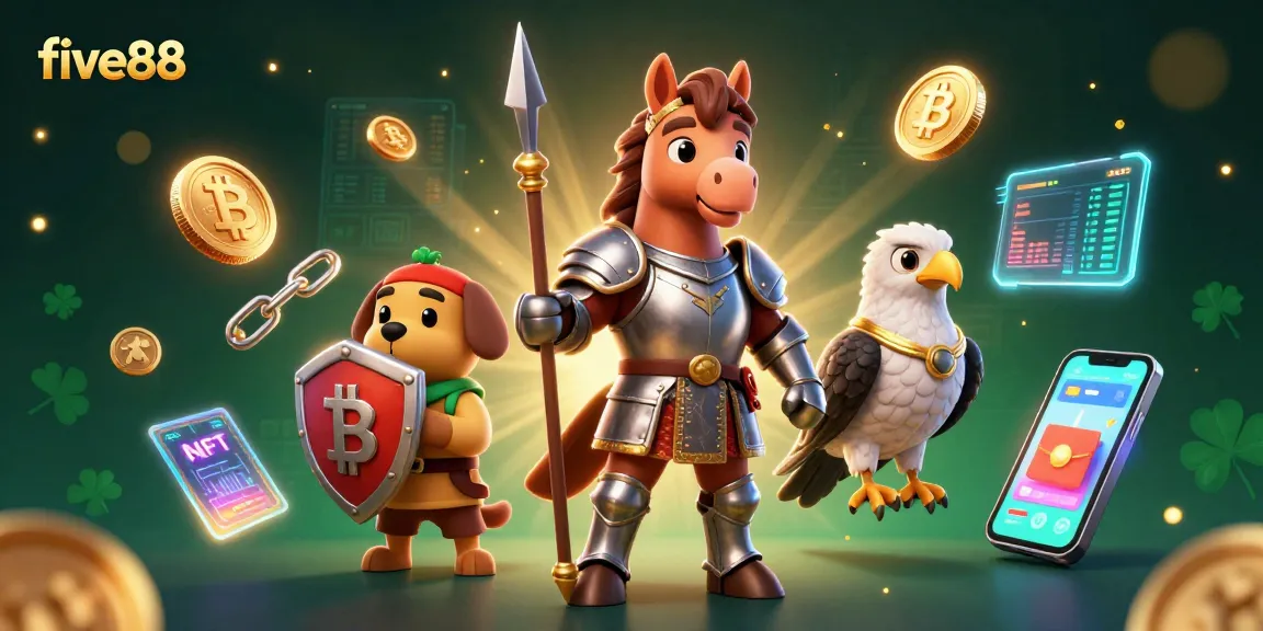 Experience five88's thrilling casino adventure with knights, crypto coins, and more in an action-packed 3D scene.