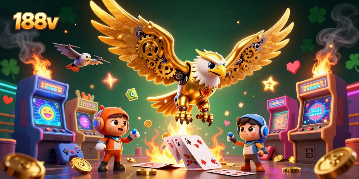Experience thrilling wins at 188v with dynamic 3D arcade imagery and vibrant casino themes.