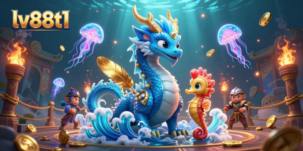 Experience excitement at lv88t1 as the azure water dragon and seahorse knight battle in an underwater gambling arena