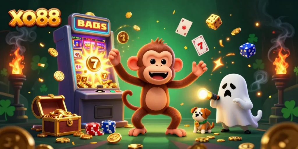 Experience thrilling wins with xo88's vibrant and dynamic haunted casino adventure.